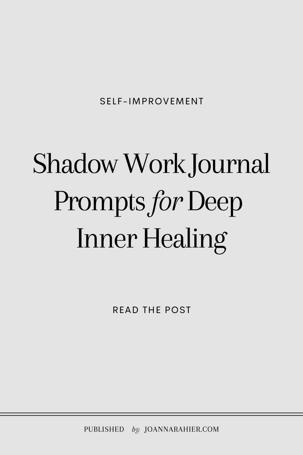 Shadow Work Journal Prompts